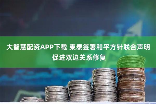 大智慧配资APP下载 柬泰签署和平方针联合声明 促进双边关系修复