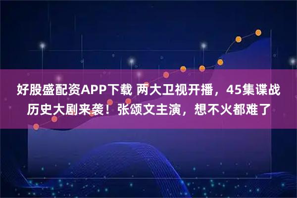 好股盛配资APP下载 两大卫视开播，45集谍战历史大剧来袭！张颂文主演，想不火都难了